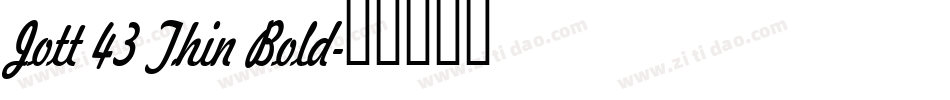 Jott 43 Thin Bold字体转换